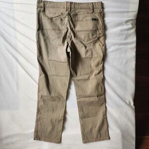 Woolrich Mens Tan Khaki Utility Canvas Straight Leg Pants 34x30 HMP10625 Rugged